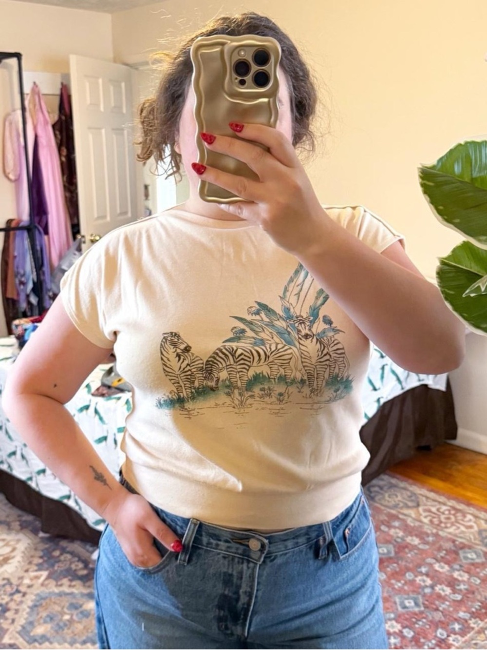 Vintage 90s Herbert J Meys zebra graphic tee